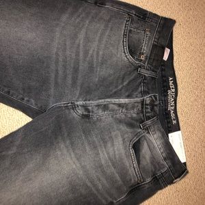 Faded black high waisted jeans